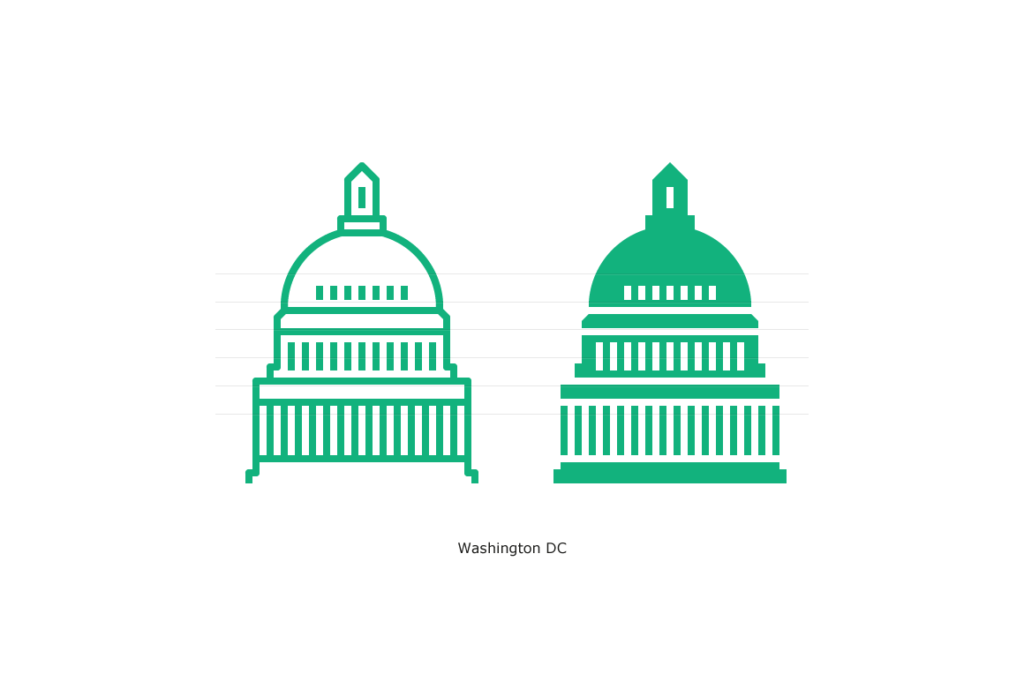 Washington DC - Capitol Building Icon