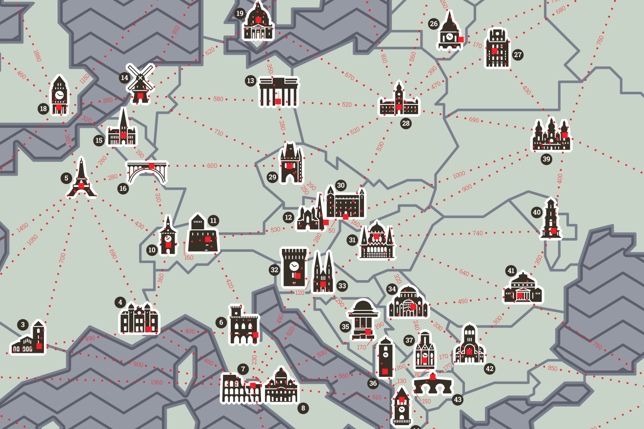 European Capitals Map Preview
