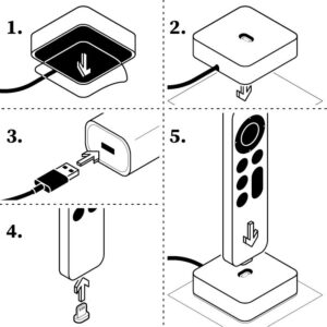 Apple tv remote charger - Instructional Illustrations