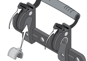 Manual illustrations for Lynfjord Travel pannier bag