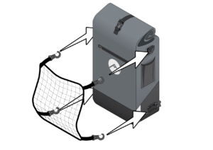 Manual illustrations for Lynfjord Travel pannier bag